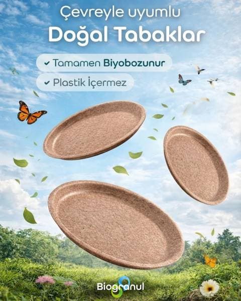 Çevreyle uyumlu doğal tabaklar